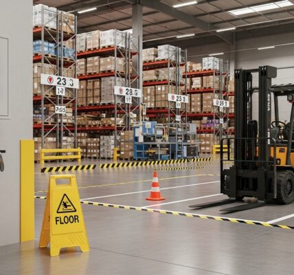 bezpieczeństwo i bhp w halach logistycznych