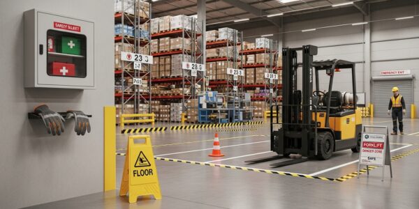 bezpieczeństwo i bhp w halach logistycznych